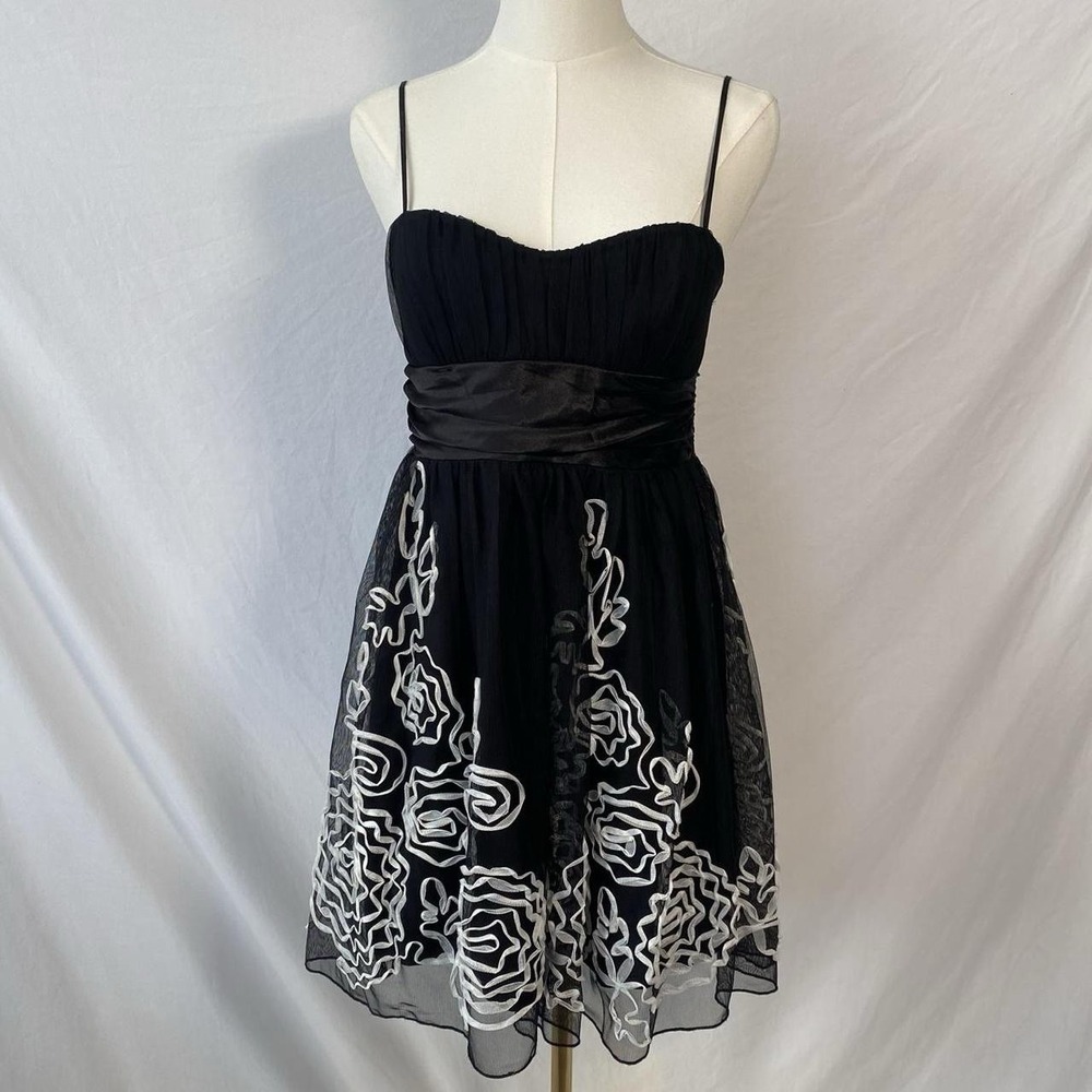 Speechless Black White Babydoll Mini Dress Size Medium Y2k Whimsy Fairy Party
